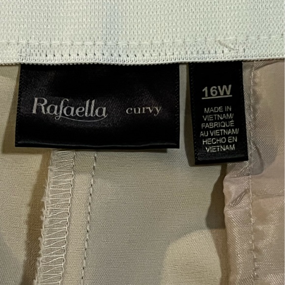 Rafaella Curvy Dress Pants- Cream, 16W - Picture 5 of 10